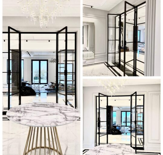 Partitie metalica cu uși batante