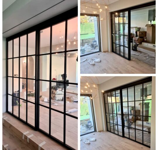 Partitie metalica cu sa glisantă